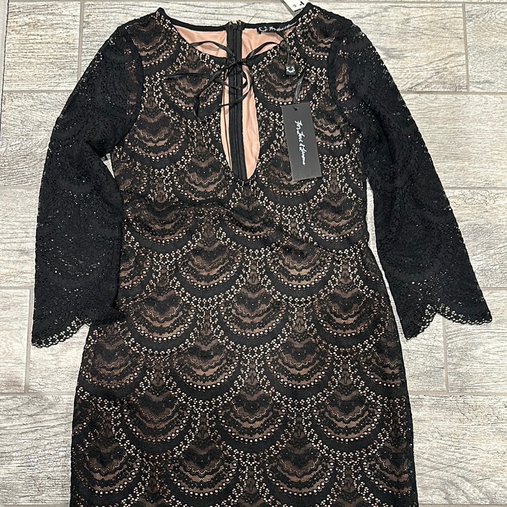 For Love And Lemons Black Cut Out Backless Sheath Dress